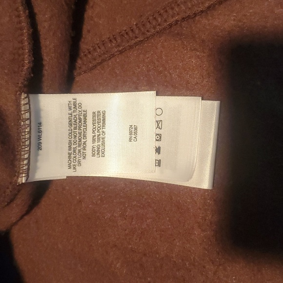 Columbia Brown Fleece Full Zip Pocketed Womens Full Zip Cinched Jacket Sz. XL - Picture 7 of 10